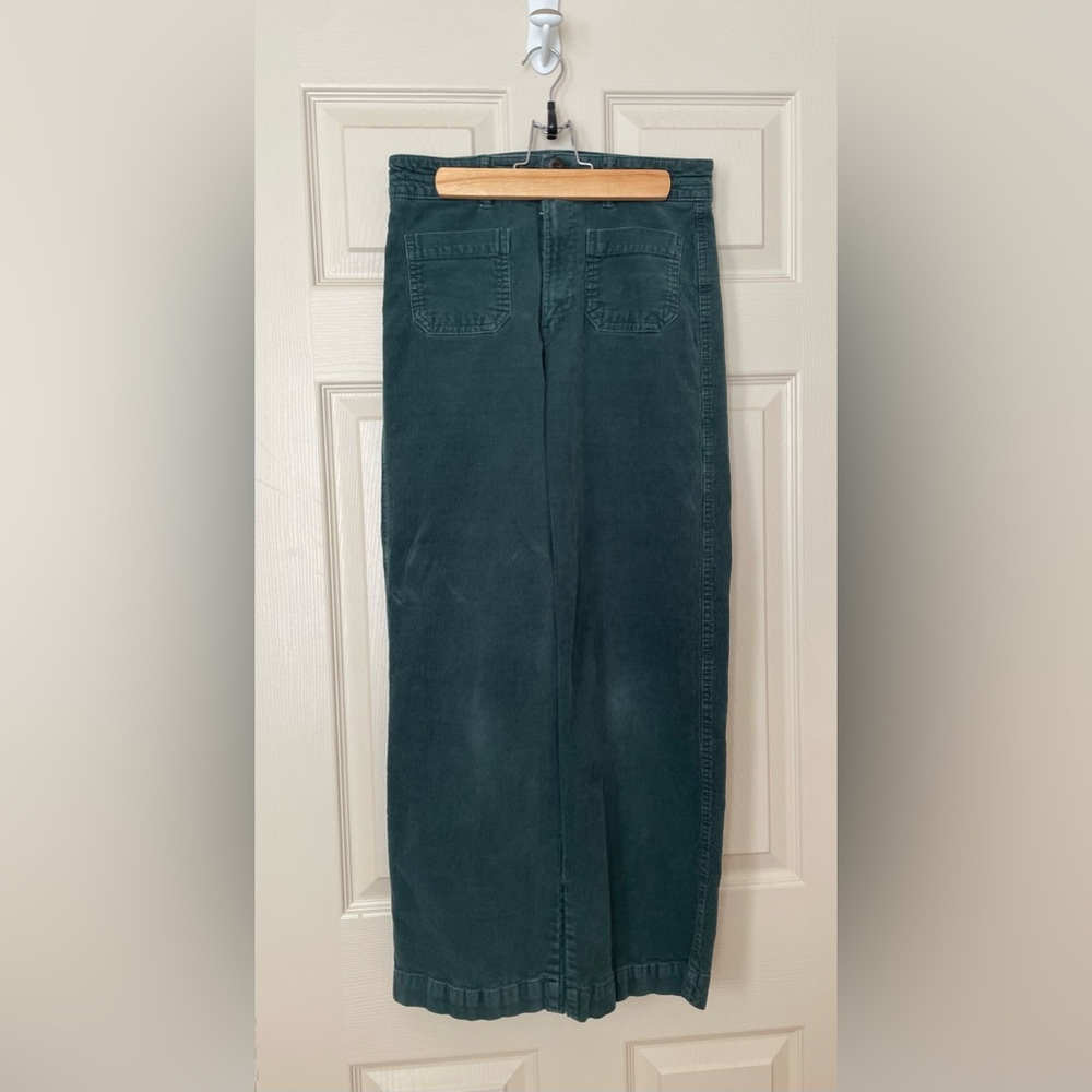 Gap Wide Leg Forest Green Corduroy Pants